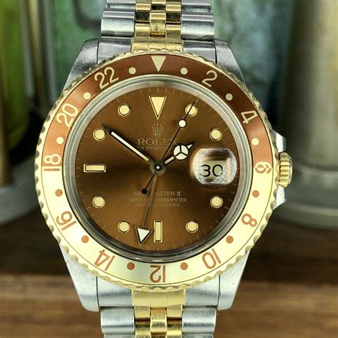 rolex gmt 2 acciaio oro 16713|rolex root beer model 16713.